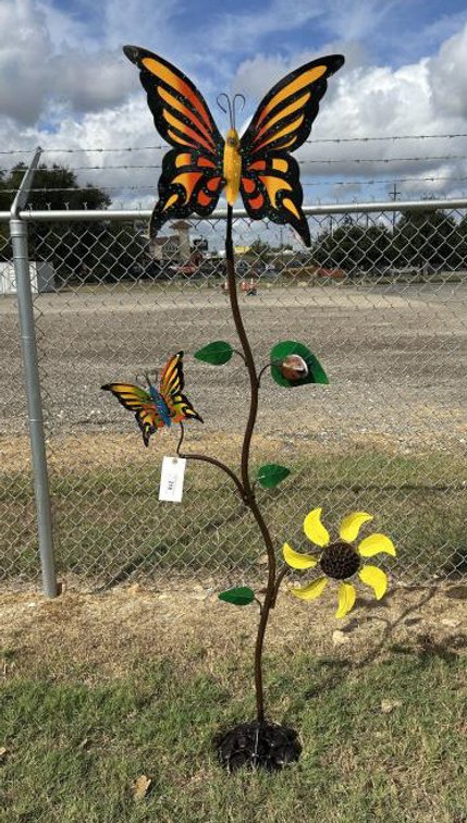 Metal Art - Butterfly Arrangement w/Sunflower &
