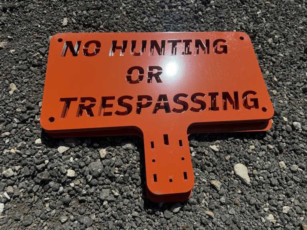 (8) No Hunting or Trespassing Signs