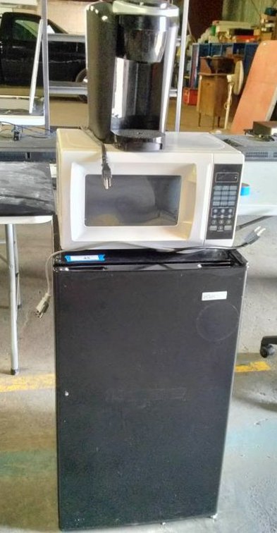 Mini Fridge, Microwave & Keurig