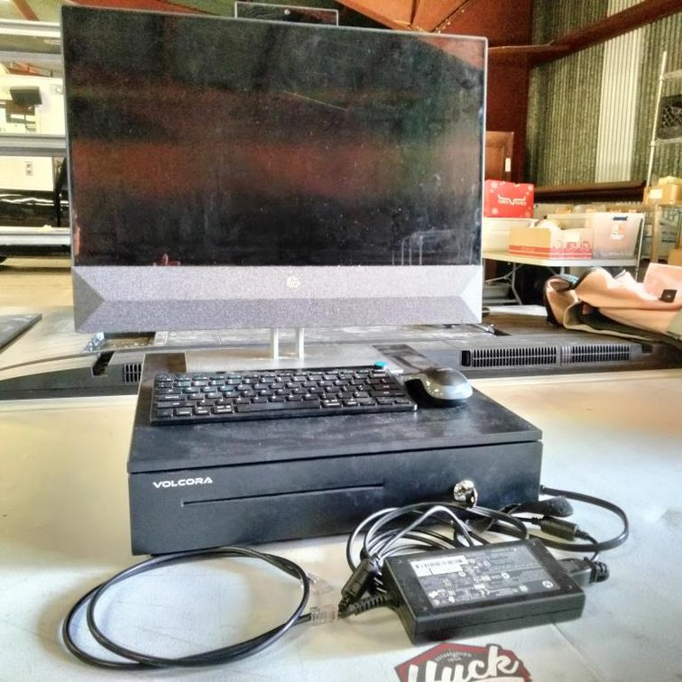 HP All-In-One Computer & Volcora Cash Drawer