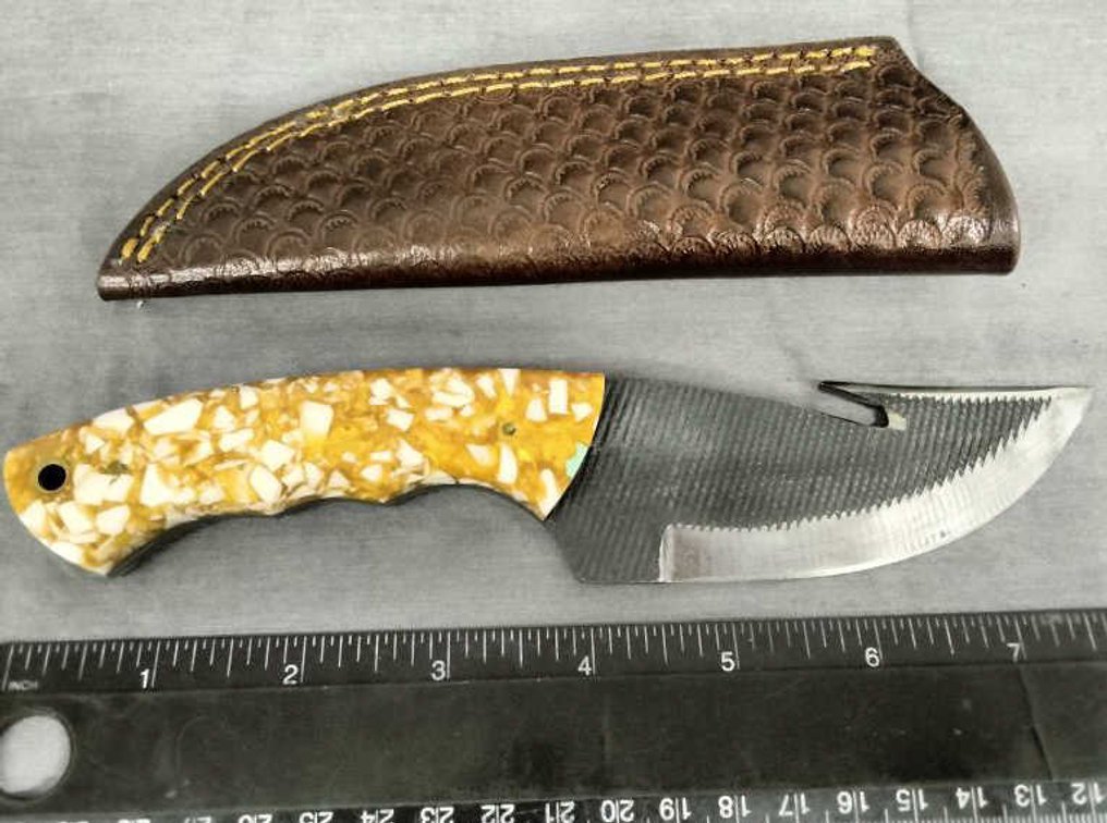 Gut Hook Knife 8" w/Sheath