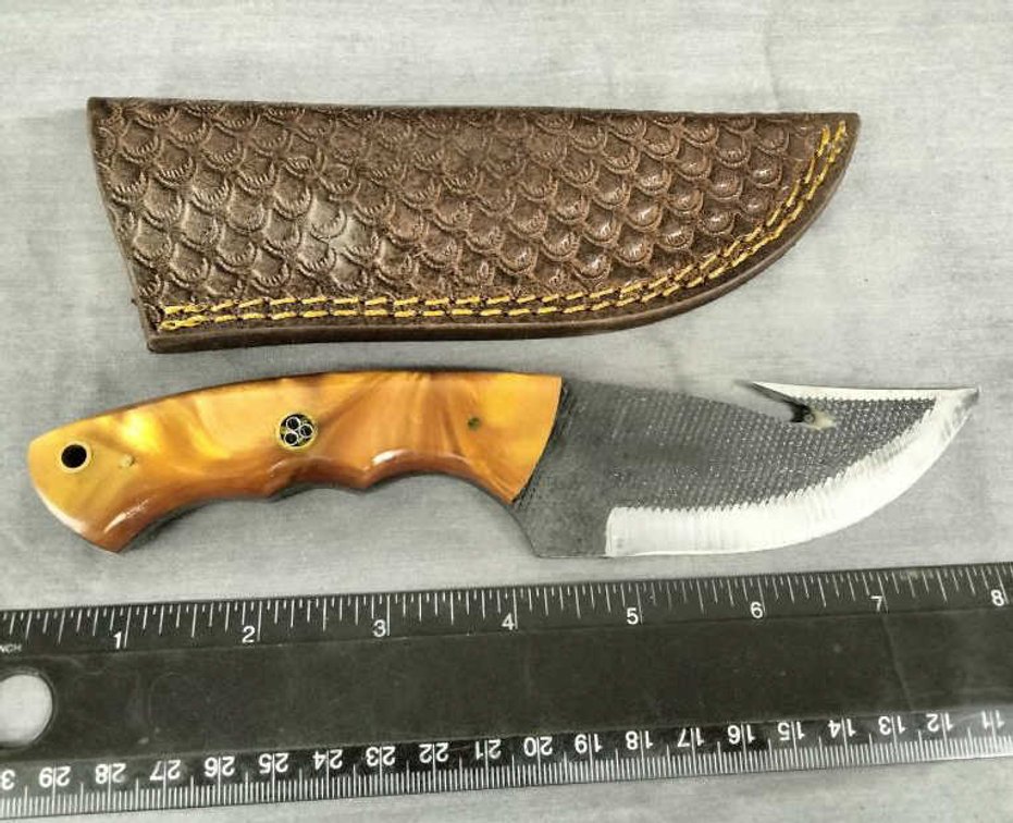 Gut Hook Knife 8" w/Sheath