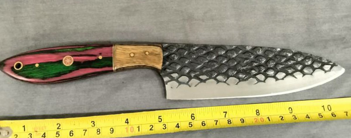 Knife 11" Pink & Green Handle
