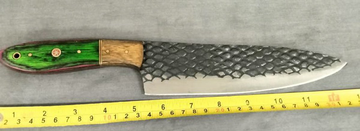 Knife 13" Pink & Green Handle