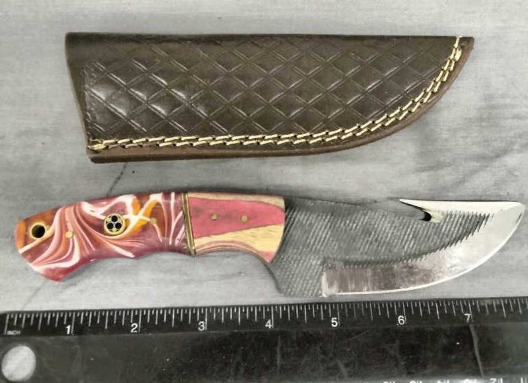 Gut Hook Knife 8" w/Sheath