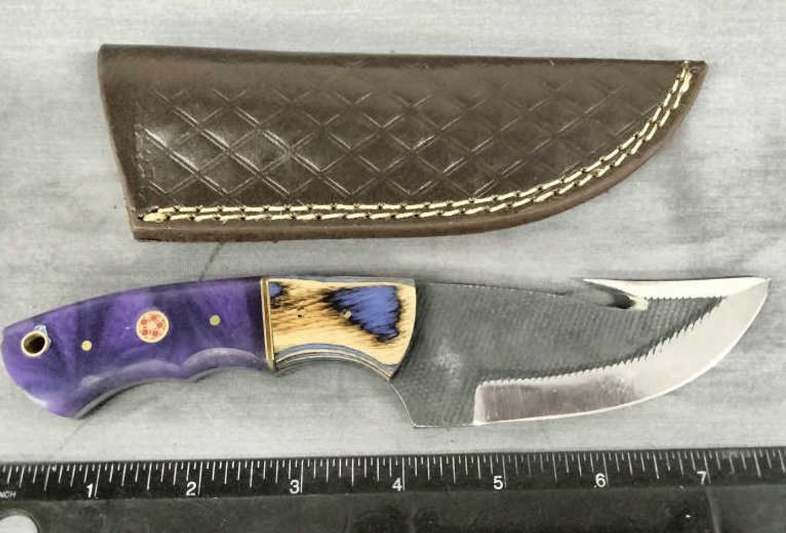 Gut Hook Knife 8" w/Sheath