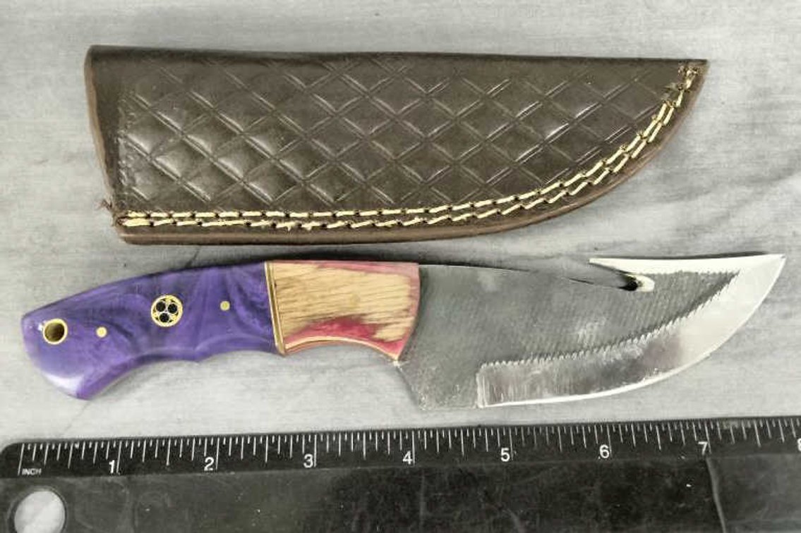 Gut Hook Knife 8" w/Sheath