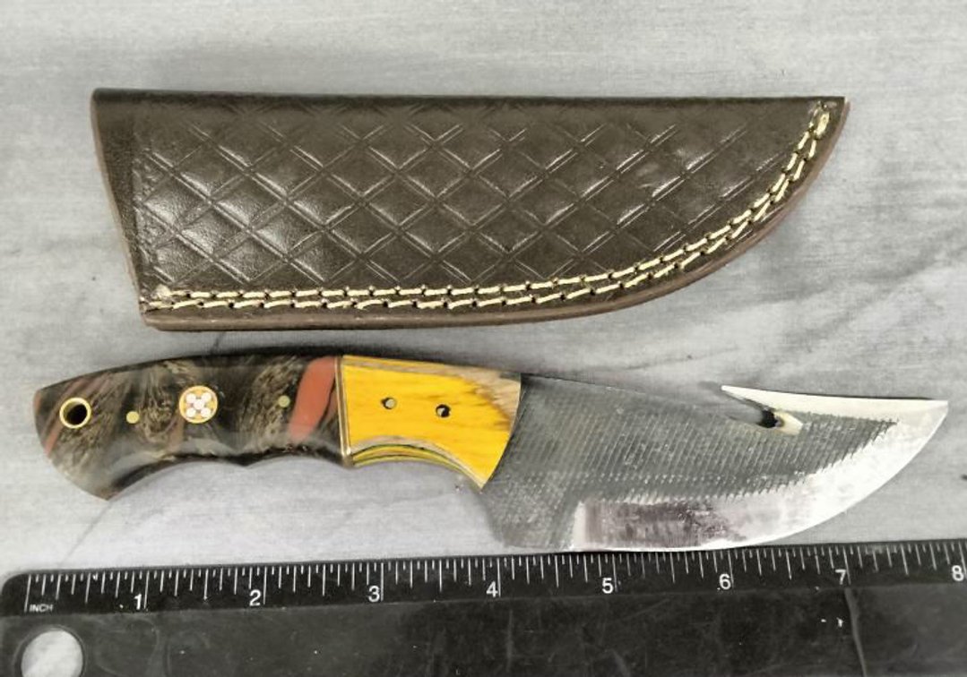 Gut Hook Knife 8" w/Sheath