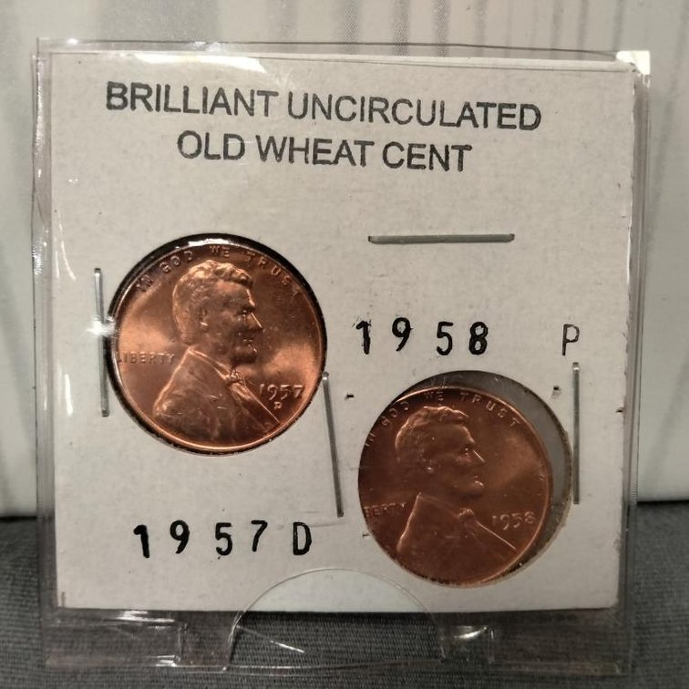 (2) Uncirculated Wheat Cents1957D & 1958P