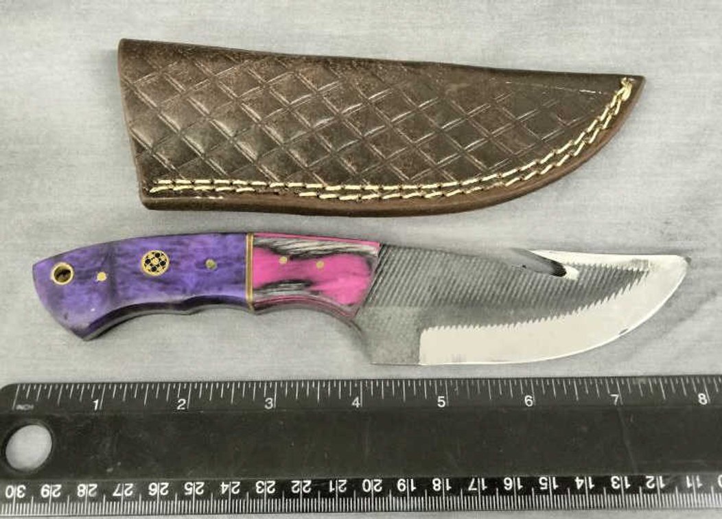 Gut Hook Knife 8" w/Sheath