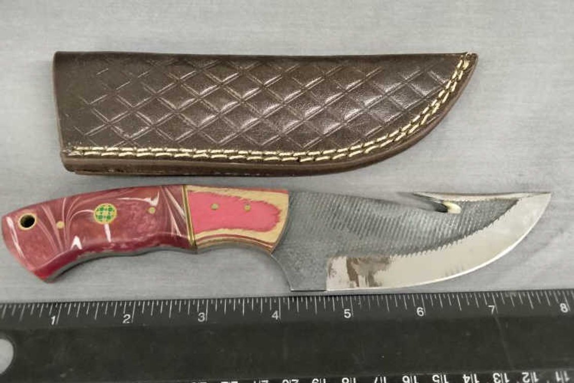 Gut Hook Knife 8" w/Sheath