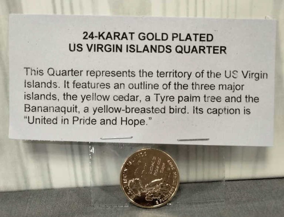 2009 24-Karat Gold Plated US Virgin Island Quarter