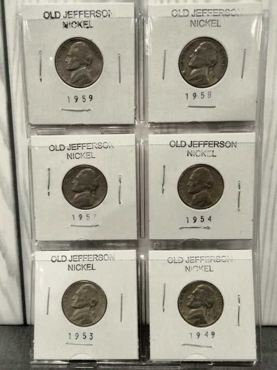 (6) Jefferson Nickels