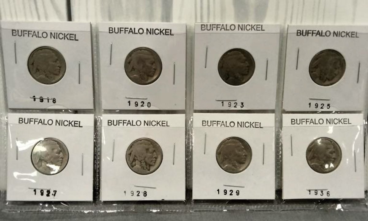 (8) Buffalo Nickels