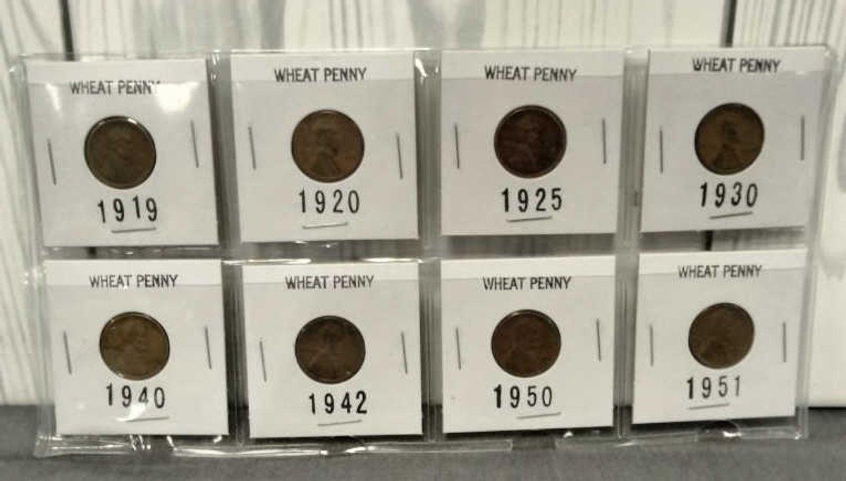 (8) Wheat Cents