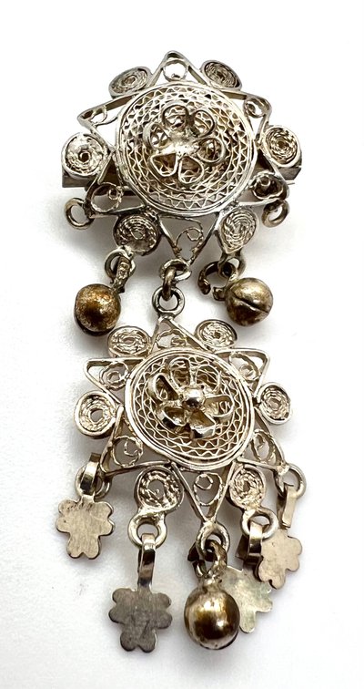 Scandinavian Sterling Silver Filigree Brooch