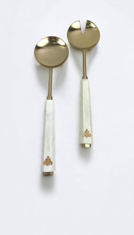 William Sonoma Marble Honeycomb Salad Servers