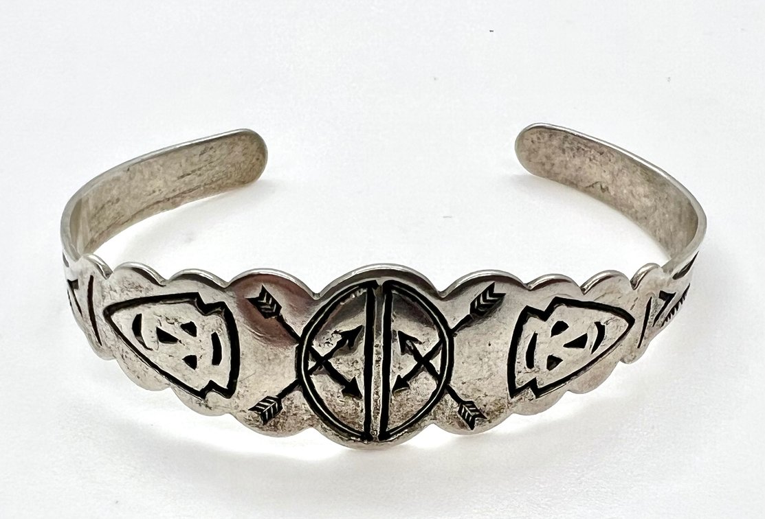 Vintage Sterling Fred Harvey Era Cuff Bracelet