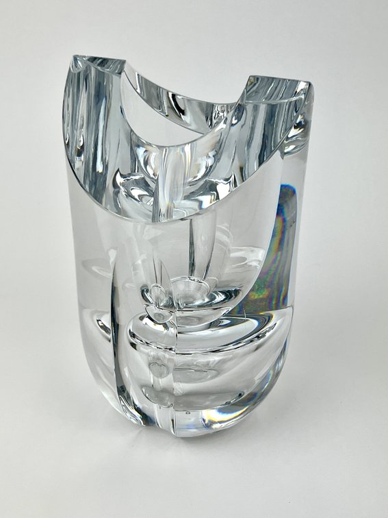 1986 Goran Warff for Kosta Boda "Utopia" Crystal Vase- Signed