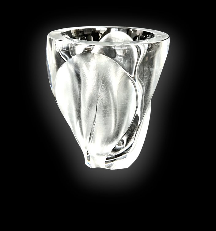 Large French Lalique "Ingrid" Crystal Vase