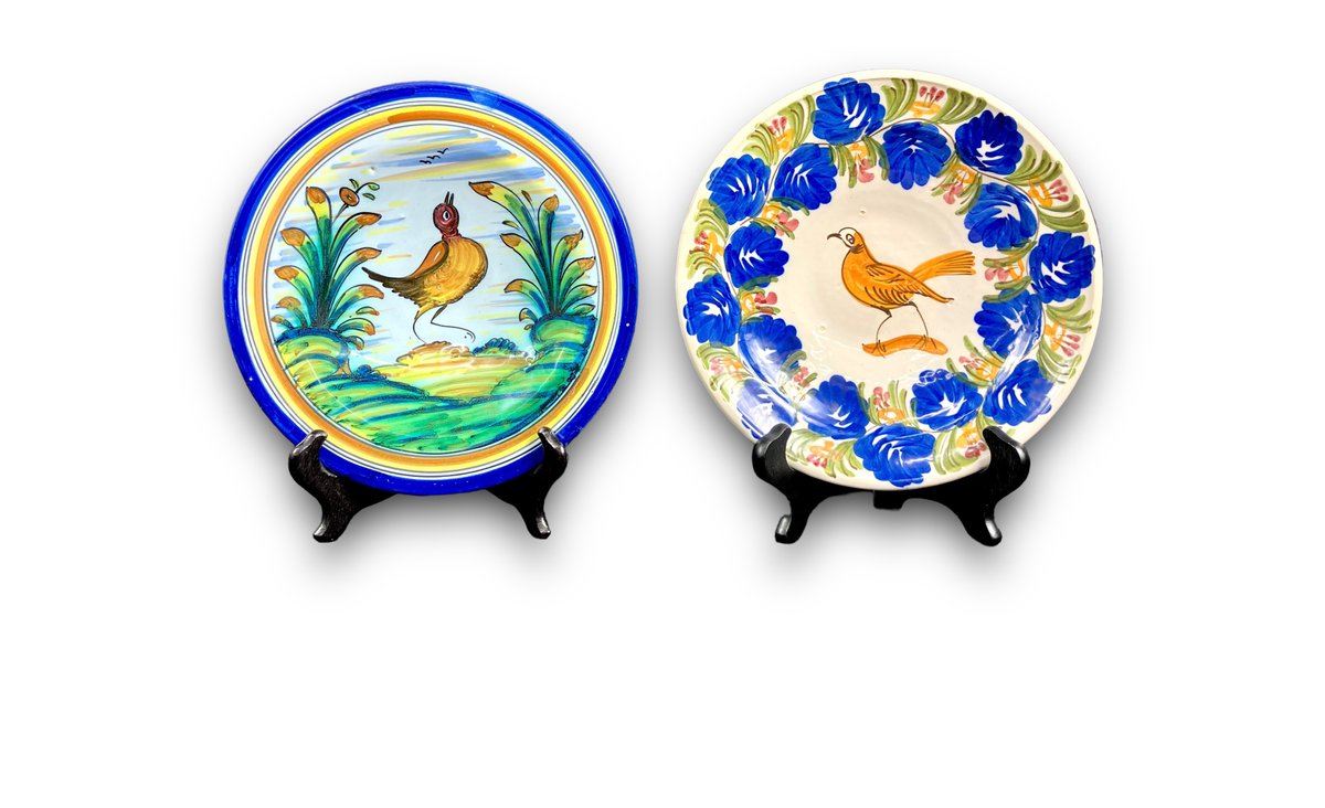 Two Spanish Handpainted Decorative Plates