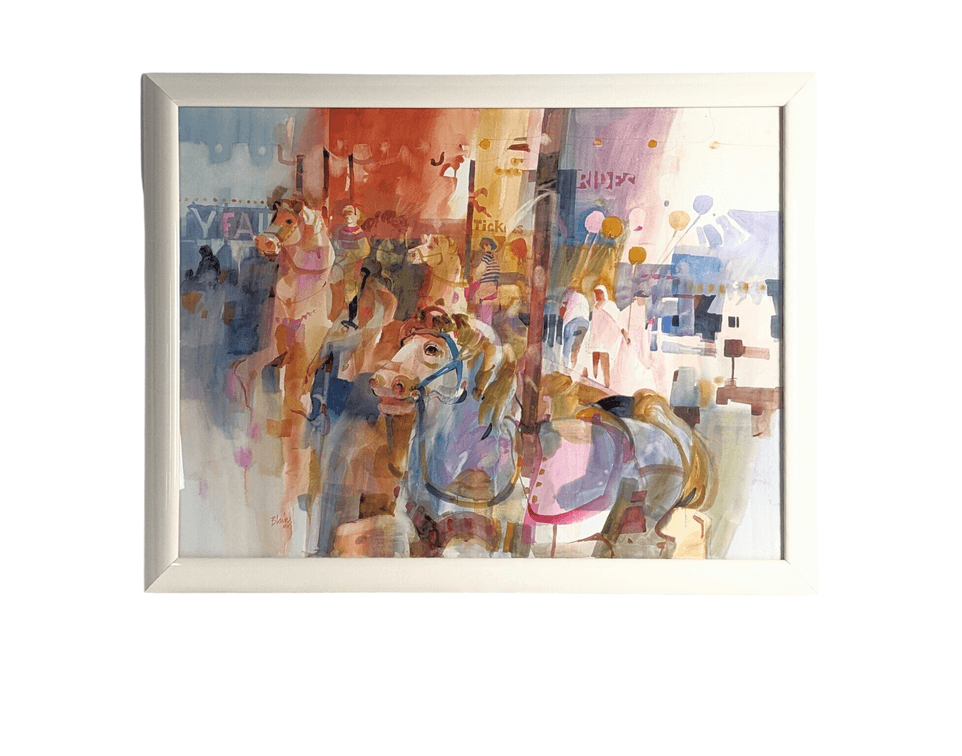 Judith Blain: Carnival Ride Print, Framed