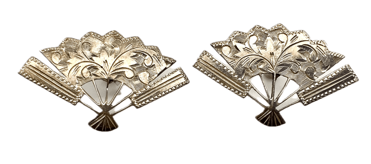 Sterling Silver Fan-Shape Earrings
