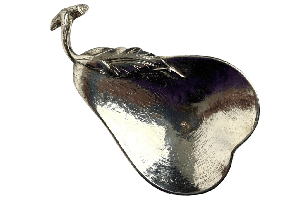 Buccellati Sterling Silver Pear -Shaped Shallow Dish/Trinket Tray