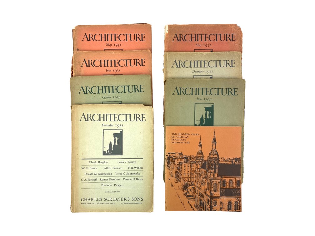 7  1930's Architecture Magazines- Charles Scribner's Sons