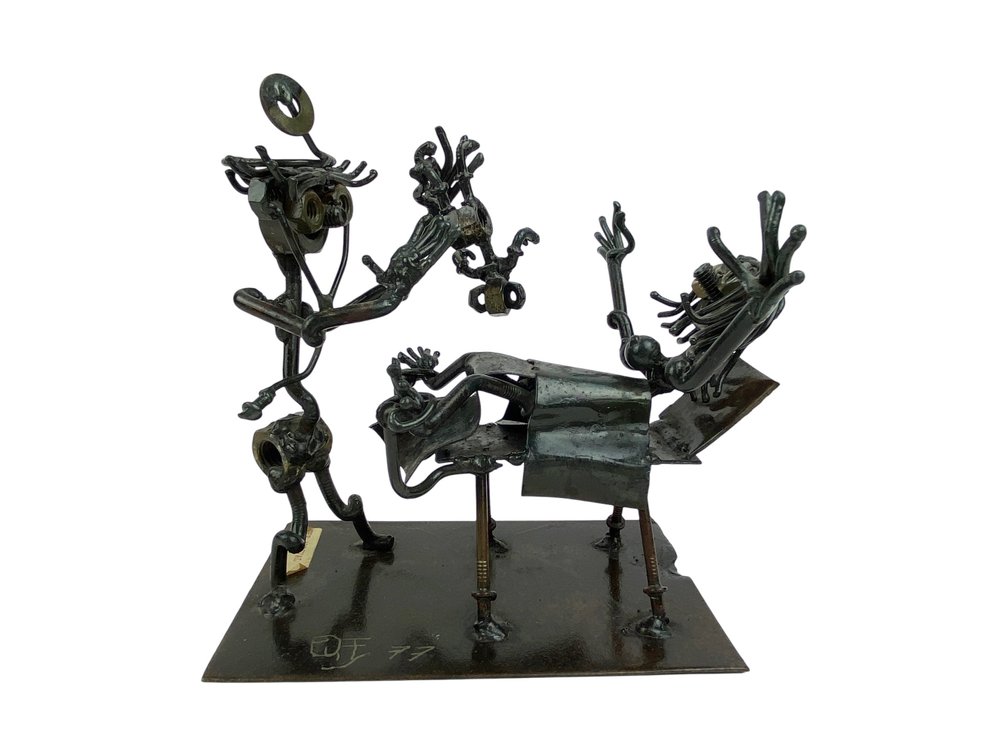 1977 "The Arrival" Signed Nuts & Bolts Sculpture