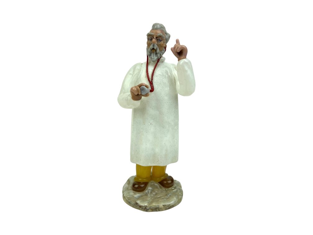 Vintage Czech Art Glass Doctor Figurine