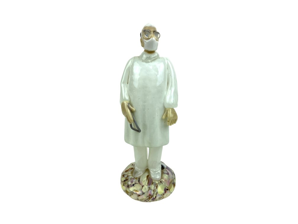 Vintage Czech Art Glass Doctor Figurine