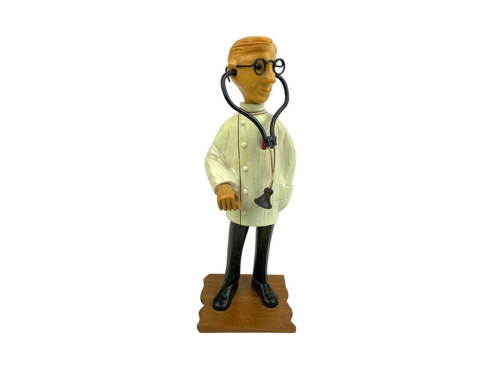 1960's Romer Hand Carved Physician Figurine - Italy