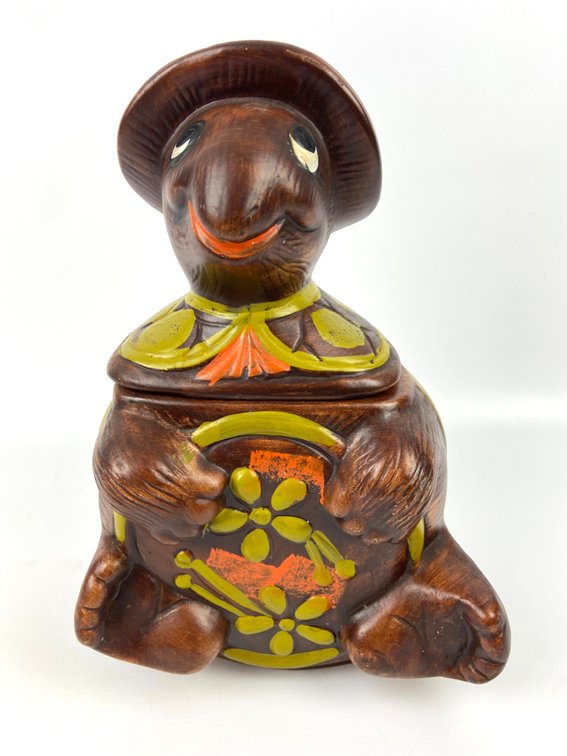 1960's California Originals Turtle in a Hat Cookie Jar - #2635