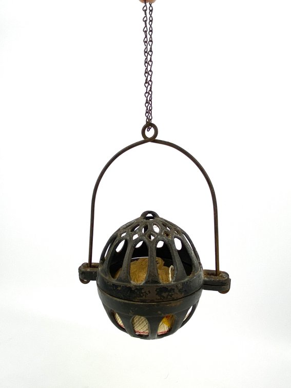 Antique Hanging Ball StyleCast Iron String / Twine Holder