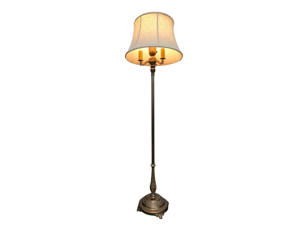 Metal 4-Light Standing Lamp with Shades