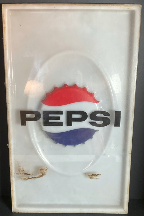 Vintage Plastic Pepsi Sign