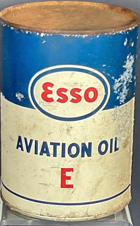 Vintage Esso Aviation Oil E Can