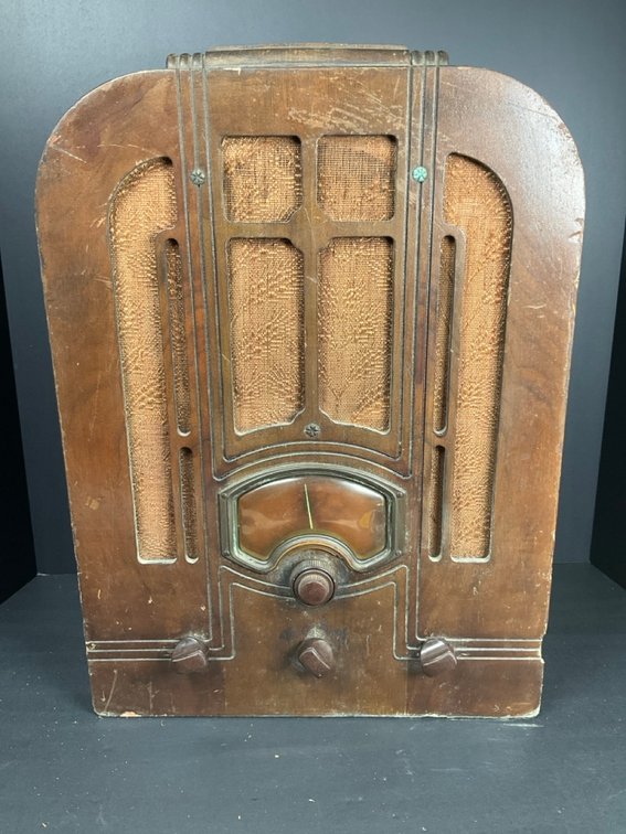 Vintage 1935 RCA Victor Model T6-1 Tombstone Style Vacuum Tube Radio