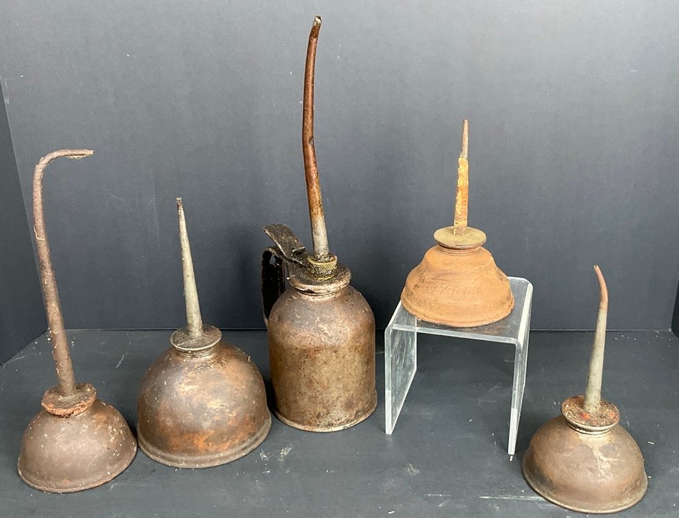 Pair of Eagle Oil Cans and More