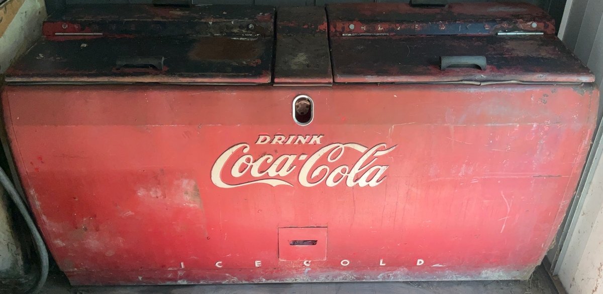 Vintage Westinghouse Double Lid Coca Cola Cooler