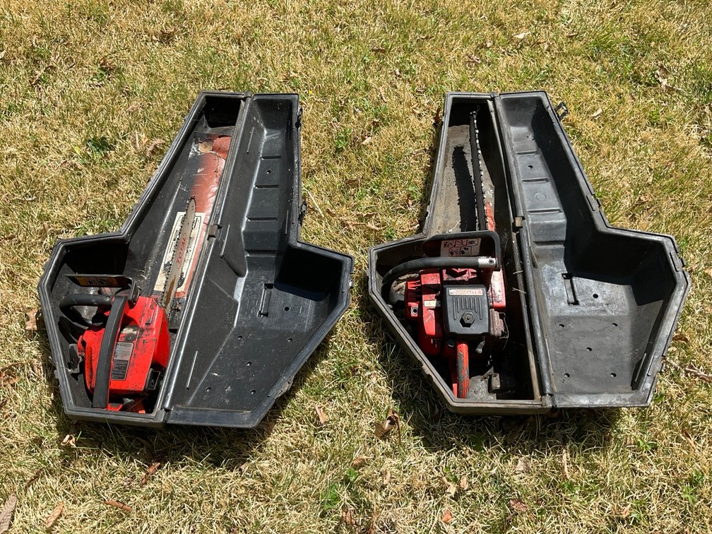 Pair of Homelite Chainsaws with Cases