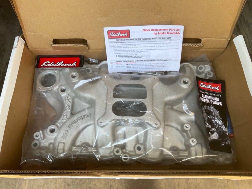 Intake Manifold For 429-460 Ford V8s And Gaskets
