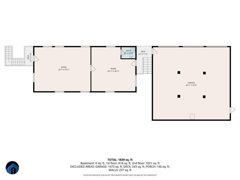 Floor Plan - Garage & Storage Building - DO NOT BID HERE!
