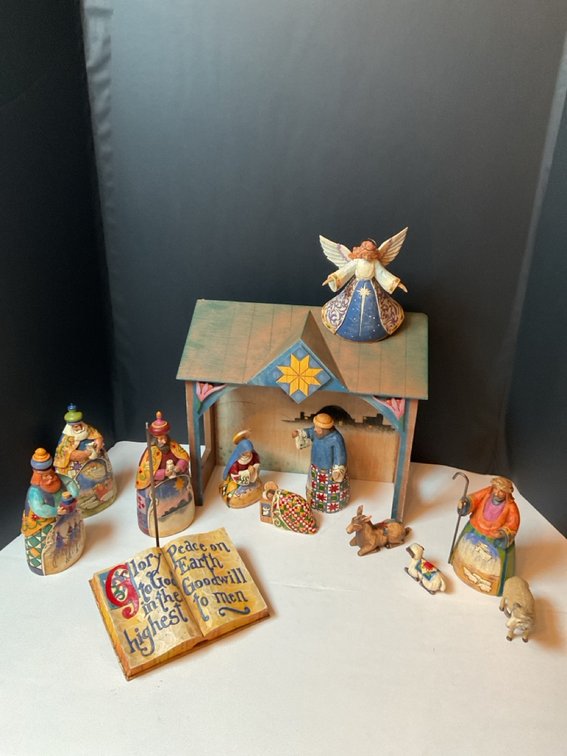 Jim Shore Nativity Scene with Ornament Holder