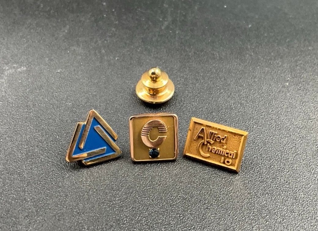 3 10K Gold Service Pins
