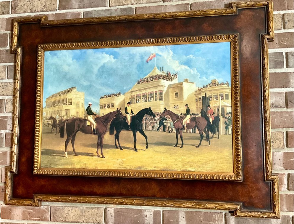 Vintage Framed Print Of "Preparing To Start For The Emperor Of Russia's Cup At Ascot, 1845"  By Frederick Herring Snr