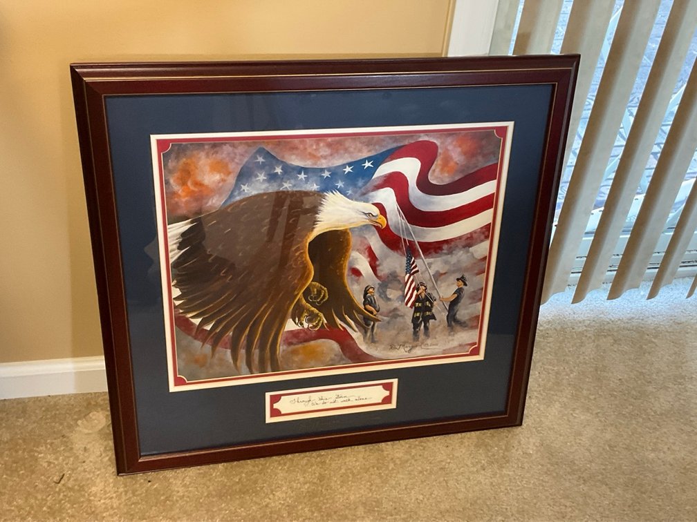 D. Morgan "We Are The Eagle In The Storm" Framed Print & Thomas Kincaid "America's Pride" Framed Library Print