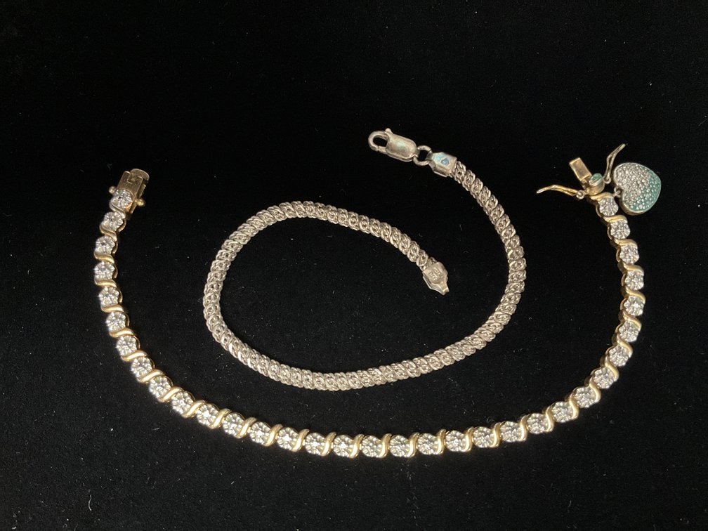 Two Sterling Silver Bracelets