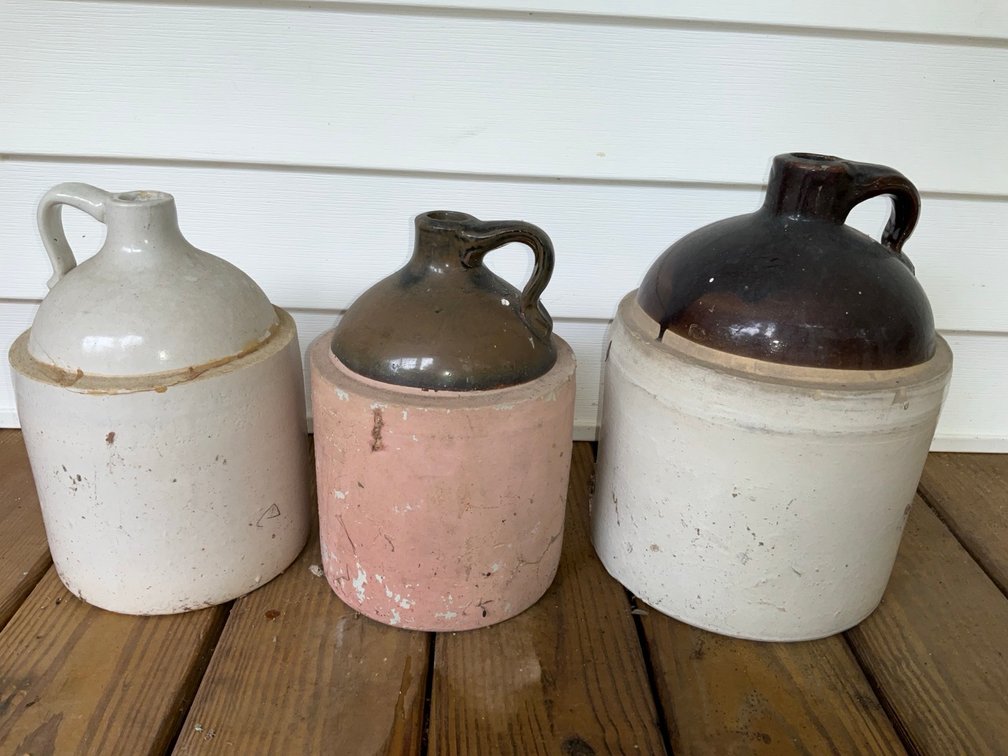 Set of 3 Antique Stoneware Jugs